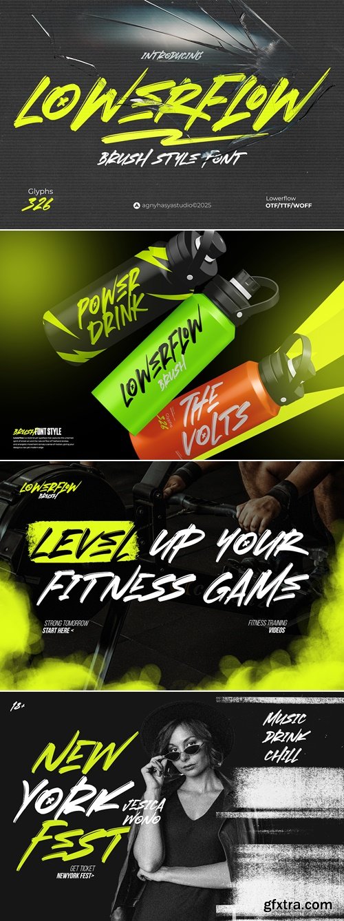 CreativeMarket - Lowerflow - Brush Font 291779984