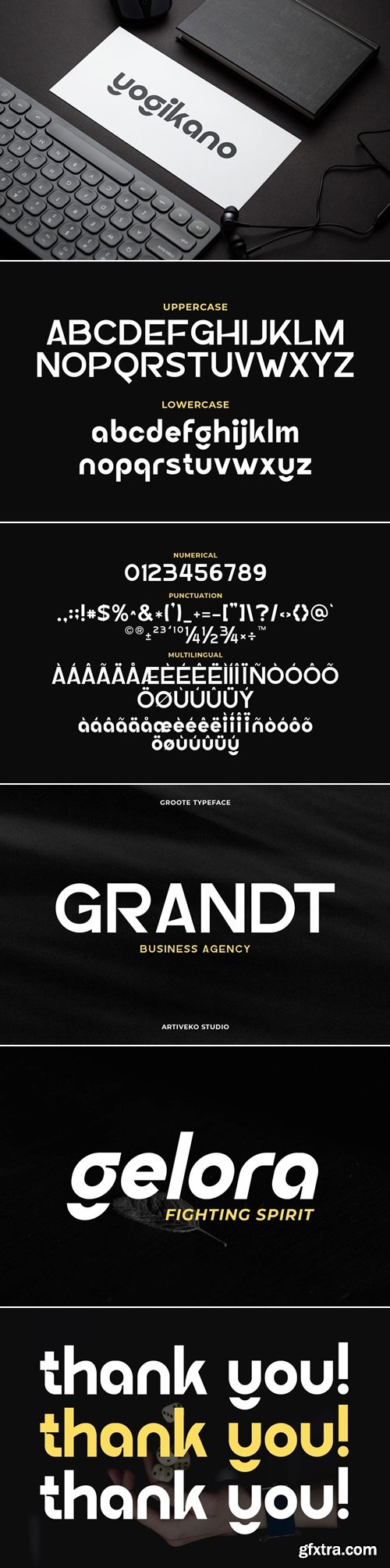 CreativeMarket - Groote - Geometric Sans Logo Font 291776827