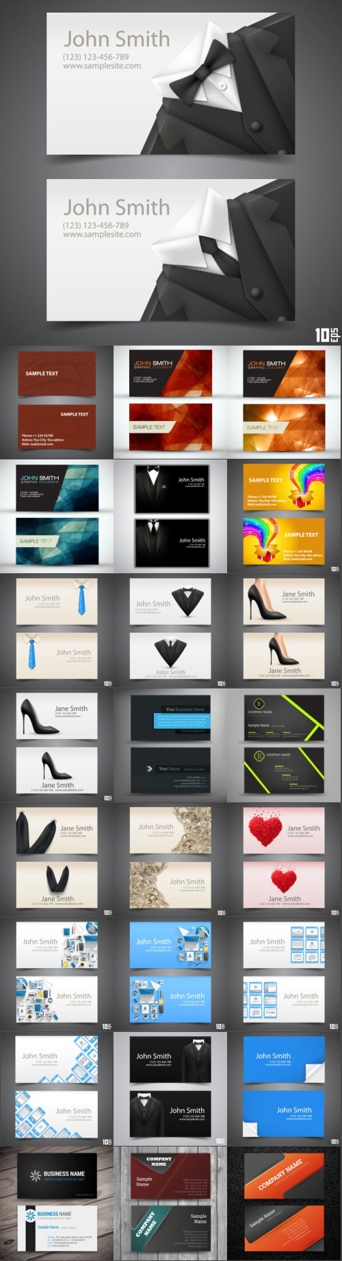 Modern Vector Business Card 25xEPS