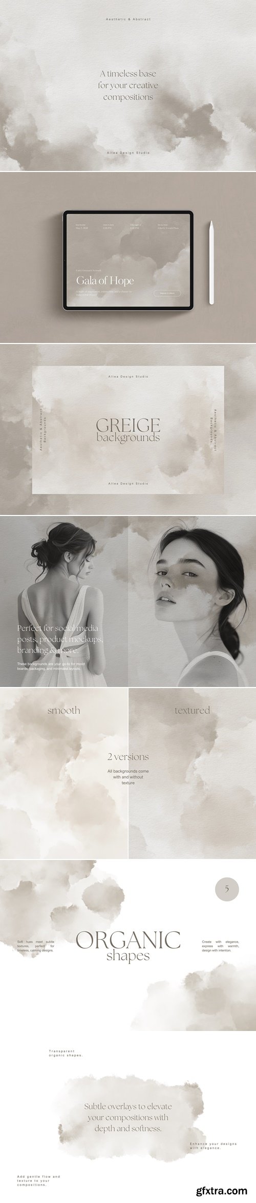 CreativeMarket - Abstract Neutral Backgrounds 291533925