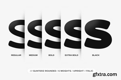 CreativeMarket - Gunterz Rounded Complete Family