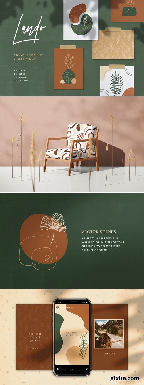 CreativeMarket - Lando Abstract Graphic Set 5057837