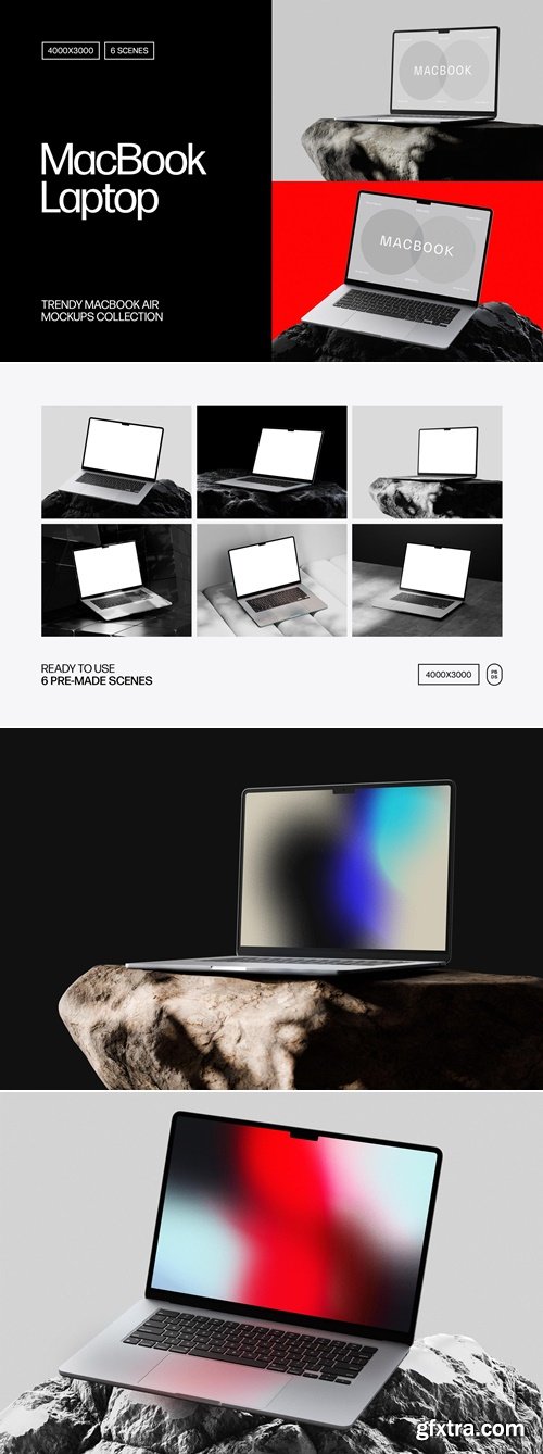 Pixelbuddha - MacBook Air Mockup Set 2962