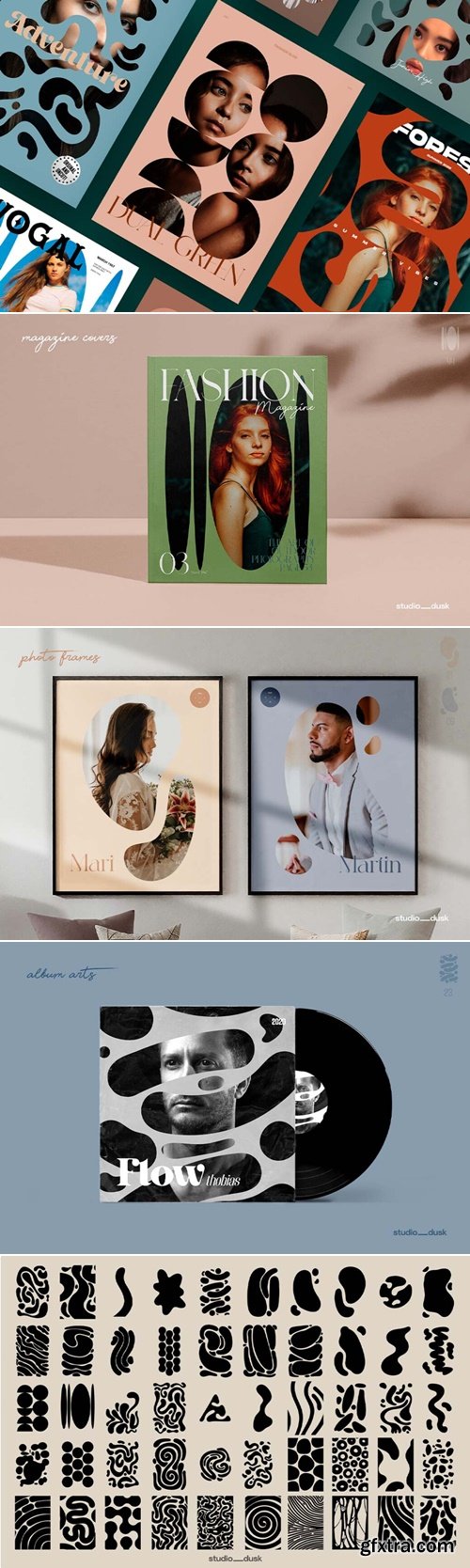 Studio2am - 50 Bubble Masks and Frames