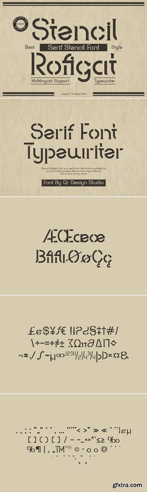 CreativeMarket - Stencil Rofigat - Typewriter Font