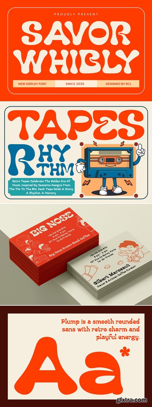 CreativeMarket - Savor Whibly – Funky Display Font