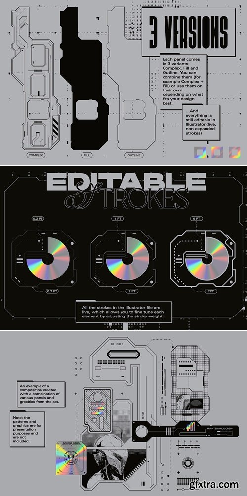 CreativeMarket - Sci-Fi Panels Vector Pack 92134534