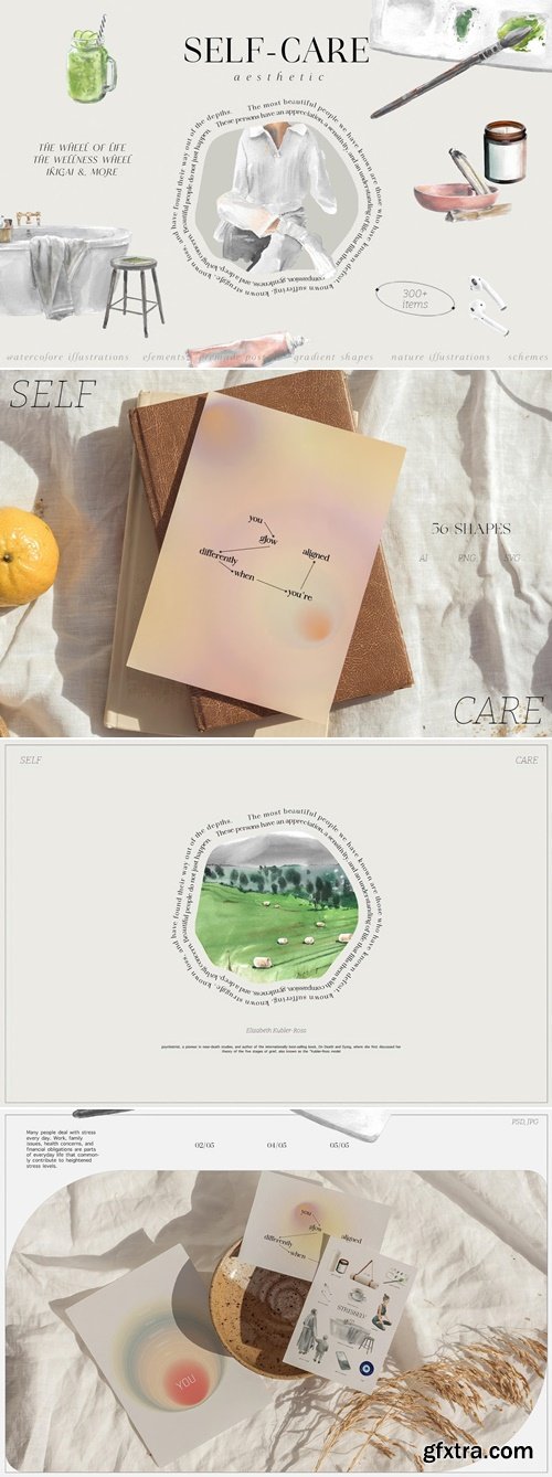 CreativeMarket - Aesthetic Self-Care collection 10319739