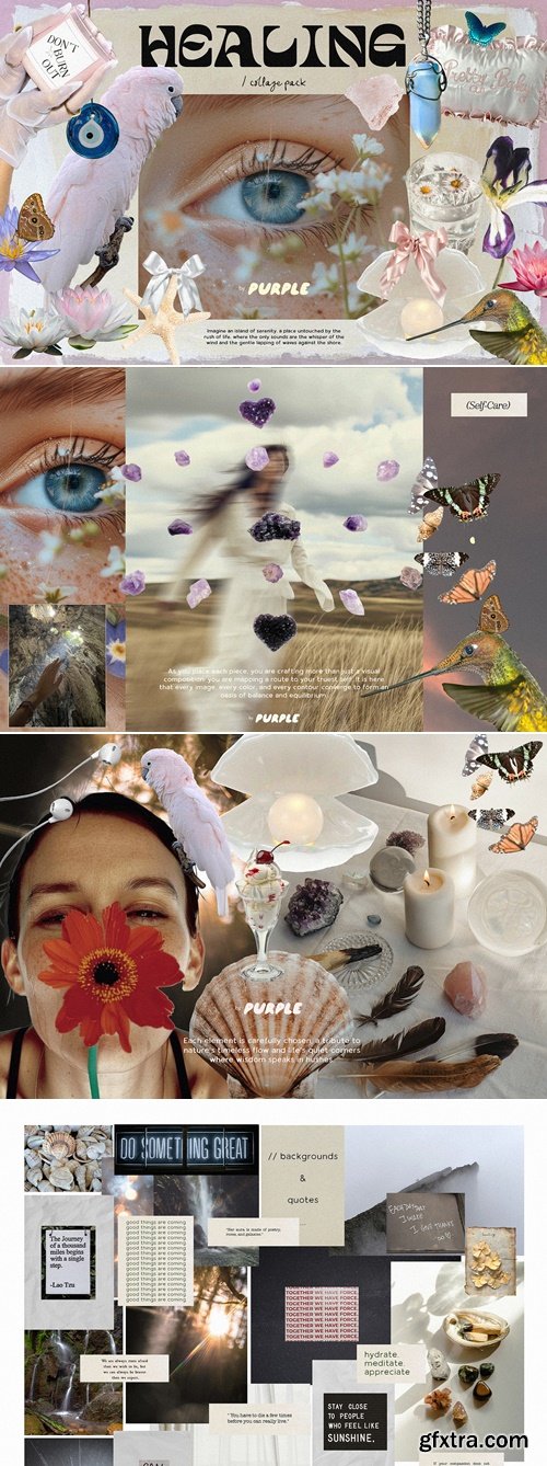 CreativeMarket - Healing. Collage Pack 94597021