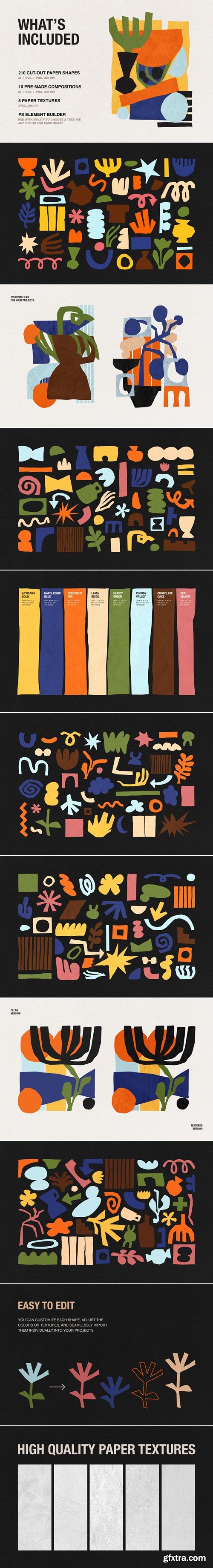 CreativeMarket - Paper Cut-Out Shapes Collection 290815030