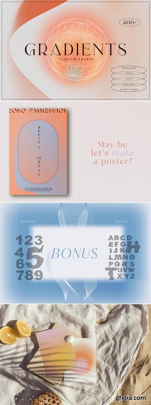 CreativeMarket - Grainy Gradients, Shapes & More 6138845