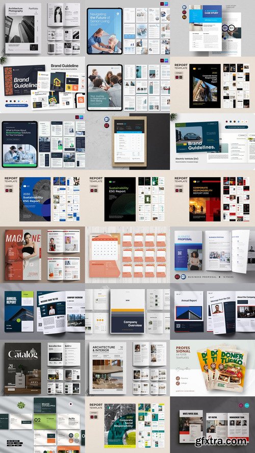 24 Indesign Templates Bundle 25 2025