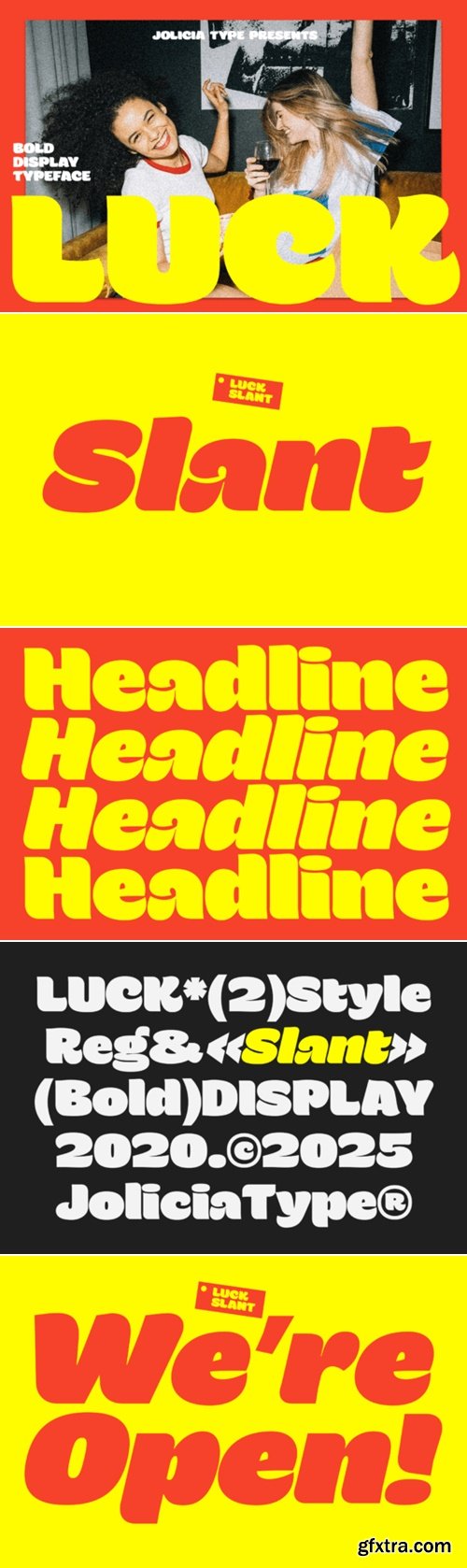 CreativeMarket - Luck | Groovy Bold Display Font