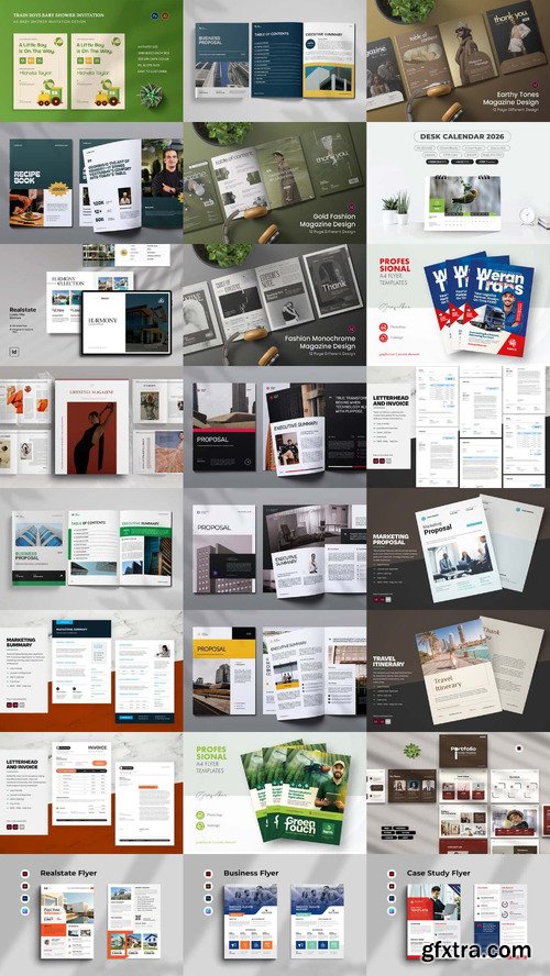 24 Indesign Templates Bundle 27 2025