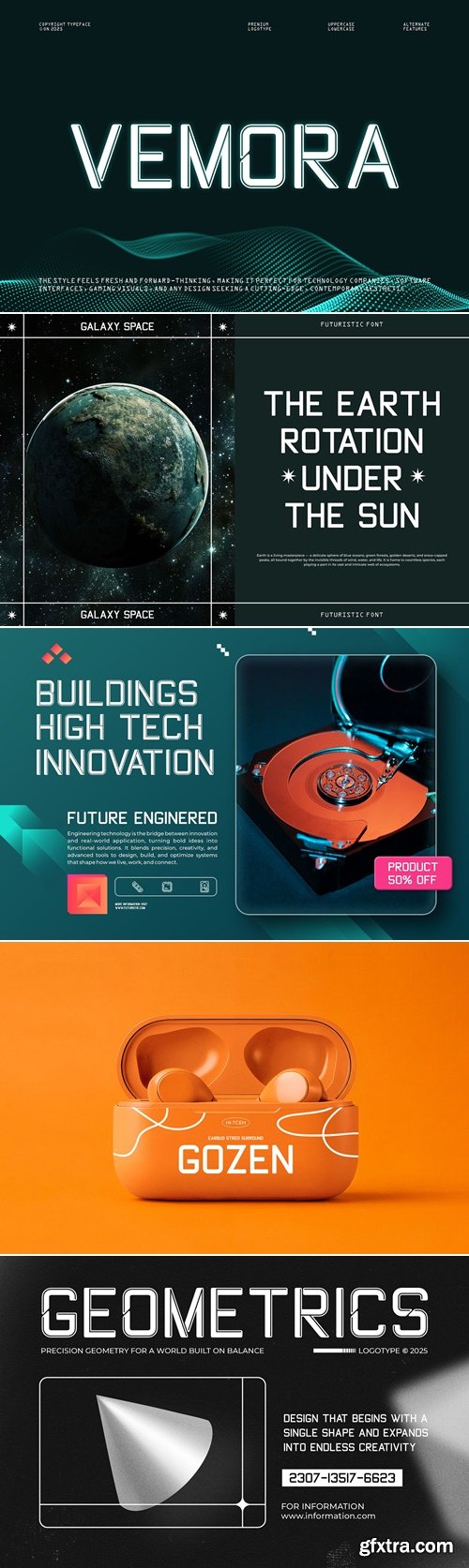 CreativeMarket - Vemora || Modern Futuristic Sans Ser