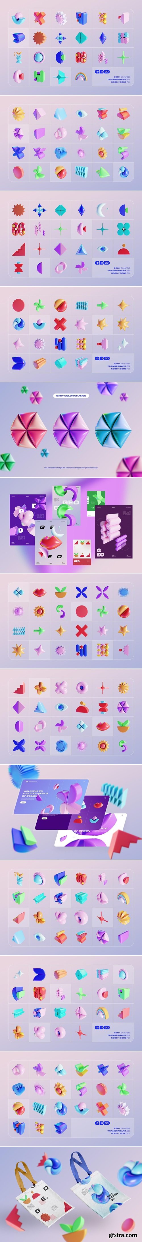 Studio2am - GEO/3D 220+ Colorful Illustrations