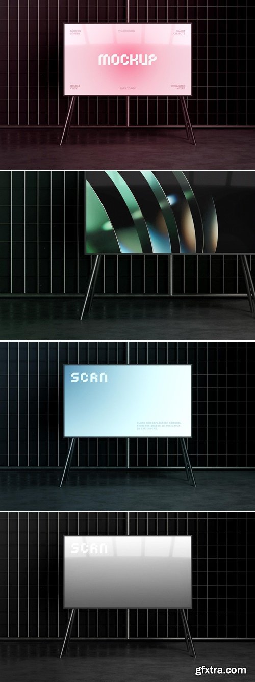 CreativeMarket - 16:9 Indoor Screen Mockup 291716594