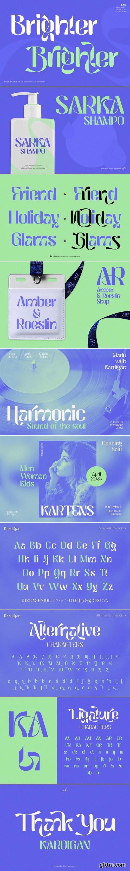 CreativeMarket - Kardigan - Retro Display Font 291312653