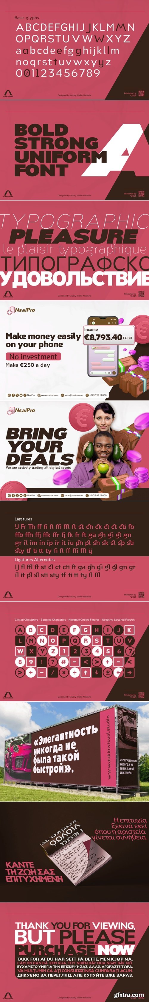 CreativeMarket - Nsaipro Expanded Font 291773003