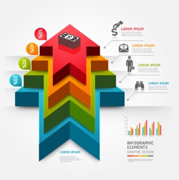 3D Infographic Chart #1A, 25xEPS