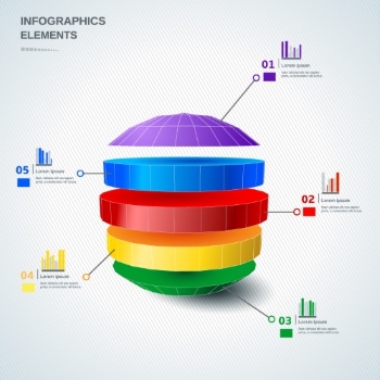 3D Infographic Chart #1A, 25xEPS