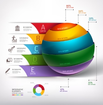 3D Infographic Chart #1A, 25xEPS