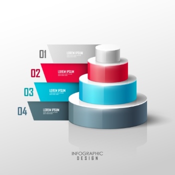 3D Infographic Chart #1A, 25xEPS