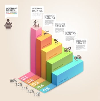 3D Infographic Chart #1A, 25xEPS