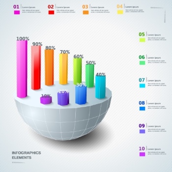 3D Infographic Chart #1A, 25xEPS
