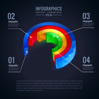 3D Infographic Chart #1A, 25xEPS