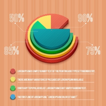 3D Infographic Chart #1A, 25xEPS
