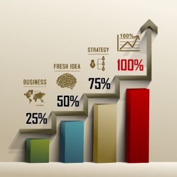 3D Infographic Chart #1A, 25xEPS
