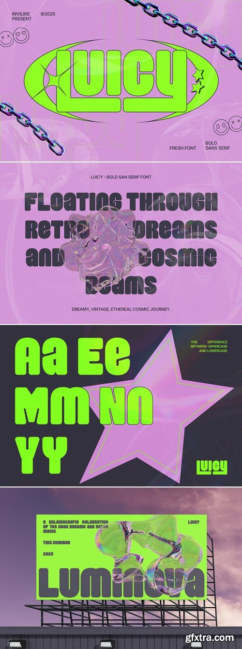 CreativeMarket - Luicy – Bold Groovy Sans Serif Font 291241260