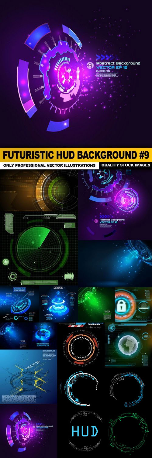 Futuristic HUD Background #9, 15xEPS Futuristic HUD Background #9, 15xEPS