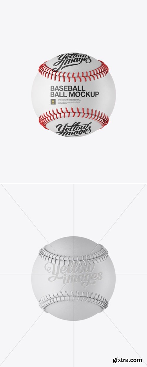 YellowImages - Baseball Ball Mockup - Front View 12759