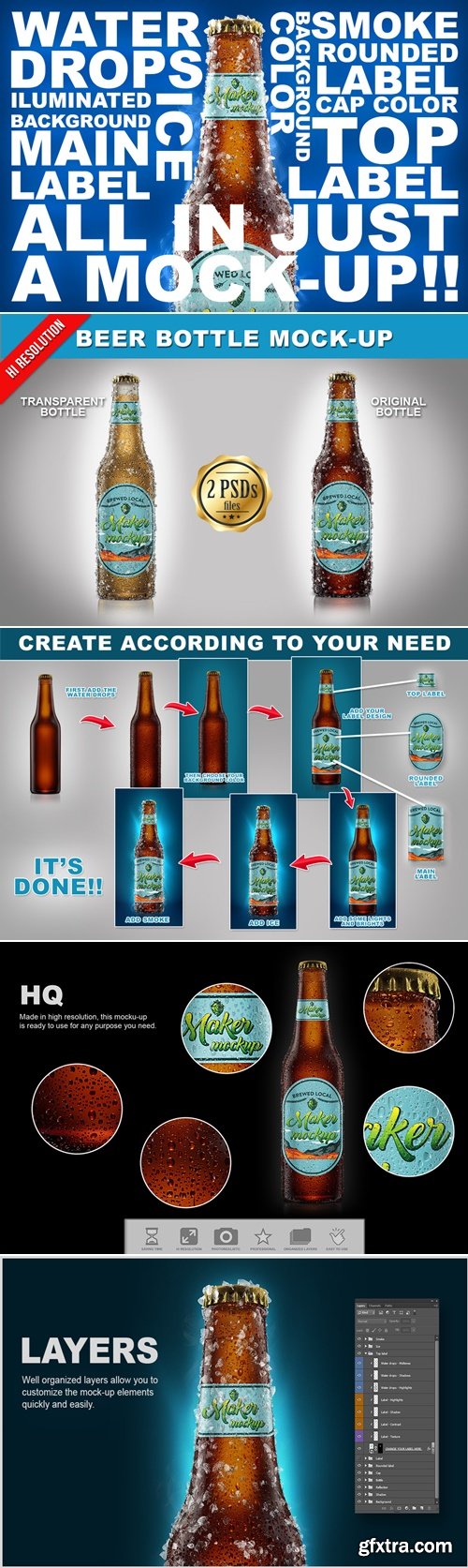 CreativeMarket - Beer Bottle Mockup 2441317