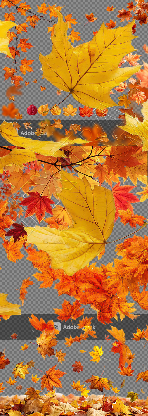 Autumn Falling Leaves 24xPNG, 1xAI
