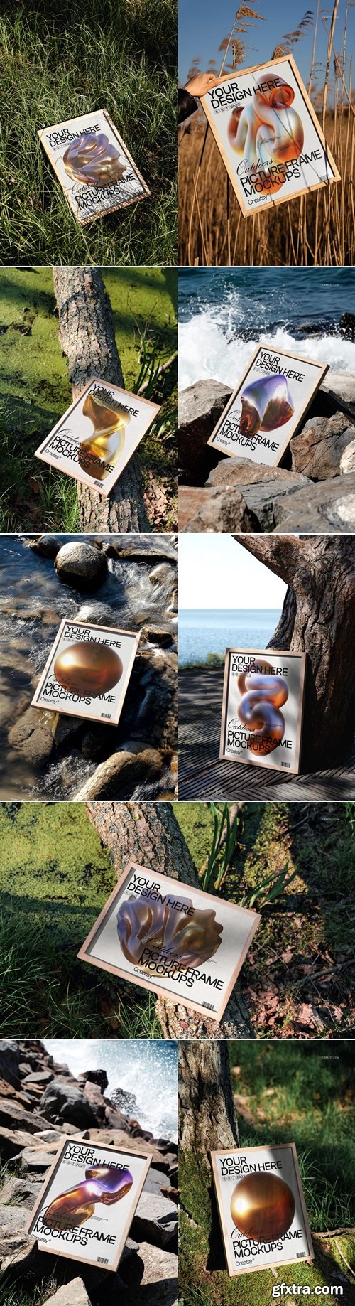 Creatsy - Picture Frame Mockup Set - Outdoor Edition