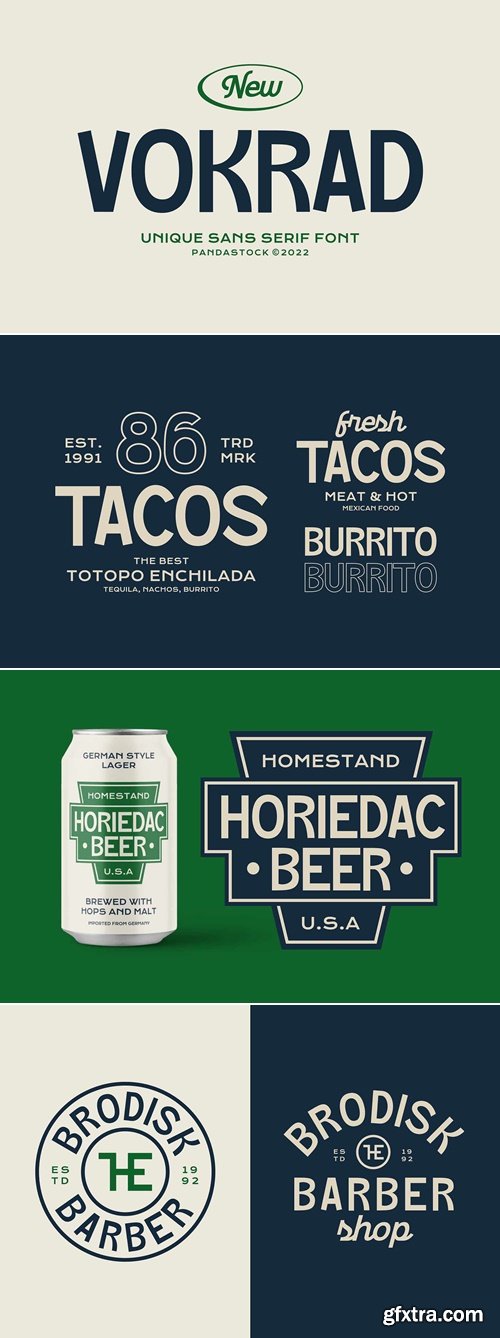 CreativeMarket - Vokrad - Minimal Sans Font 7398557