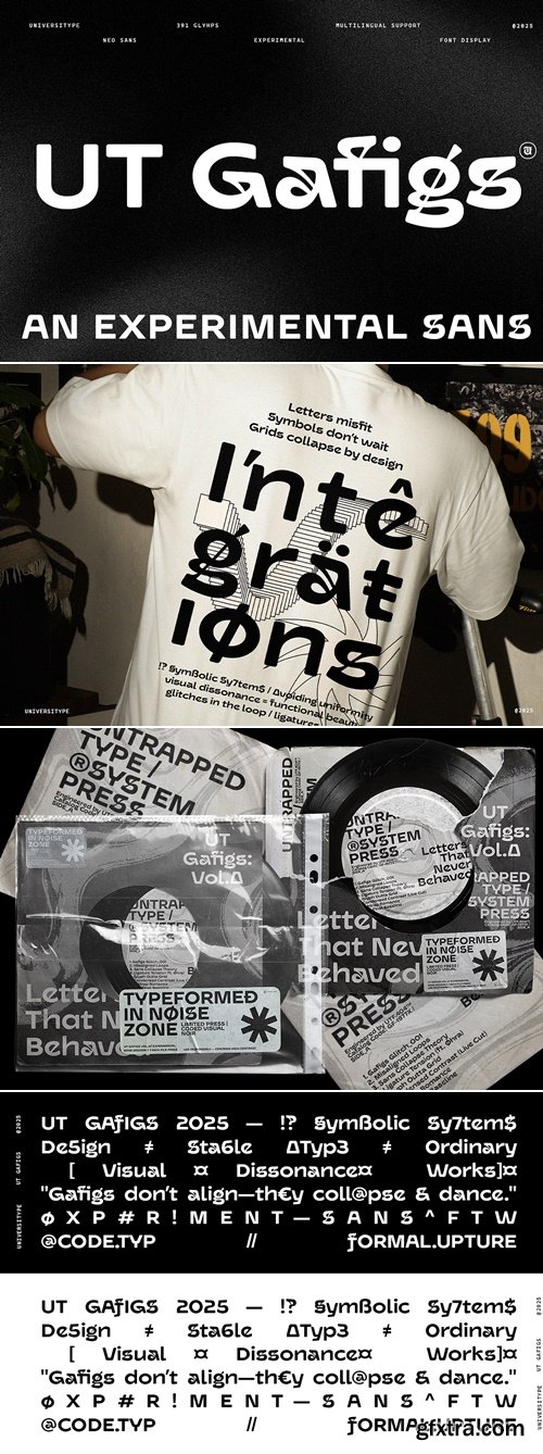 CreativeMarket - UT Gafigs - An Experimental Sans