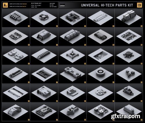 ArtStation - Universal Hi-tech parts kit
