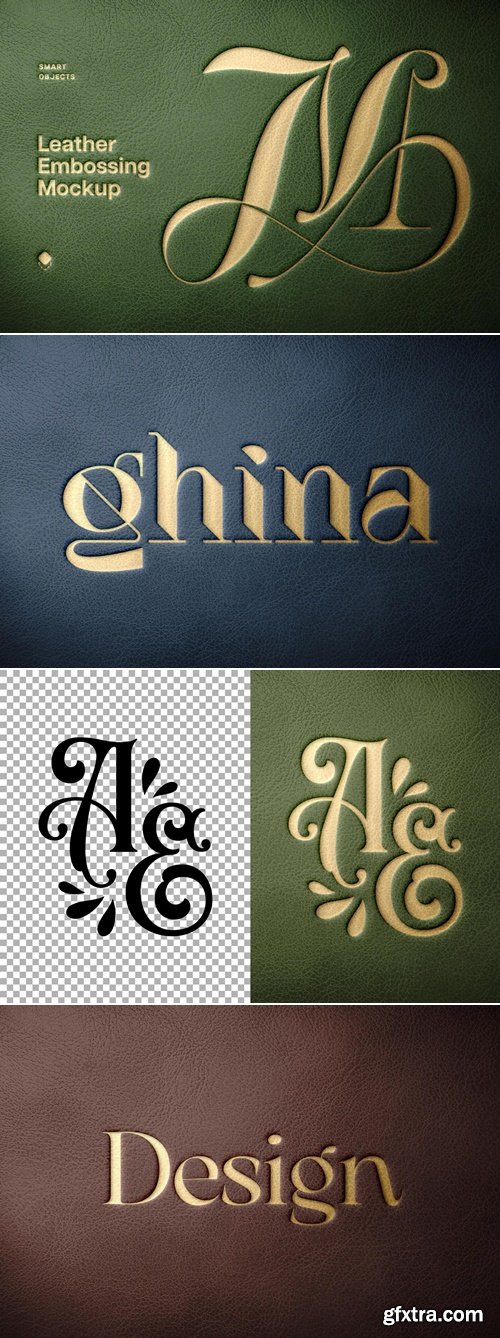Pixelbuddha - Leather Gold Embossing Mockup 5359