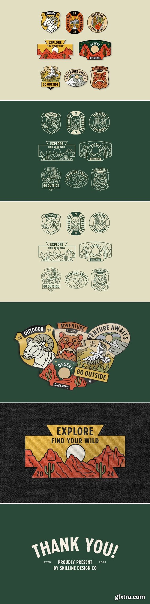 CreativeMarket - Outdoor Badge Collection 291529991