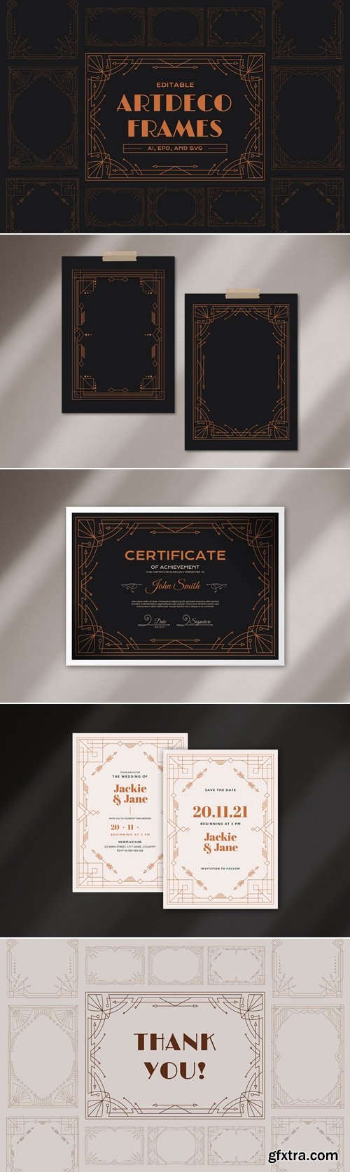 CreativeMarket - Art Deco Frames Collection 291638758