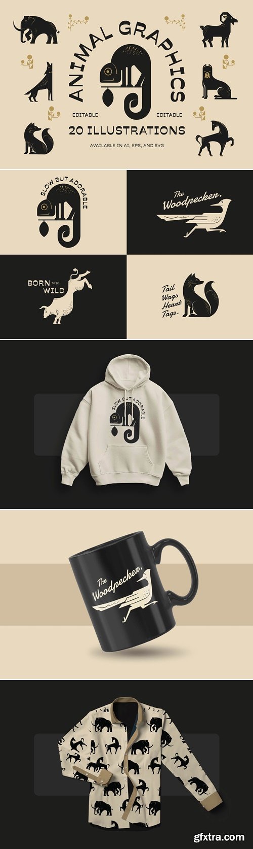 CreativeMarket - Abstract Animal Graphic 291639058