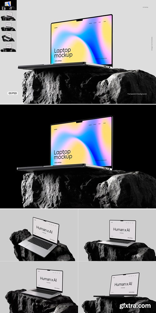 CreativeMarket - Laptop Mockup Standing 291613398