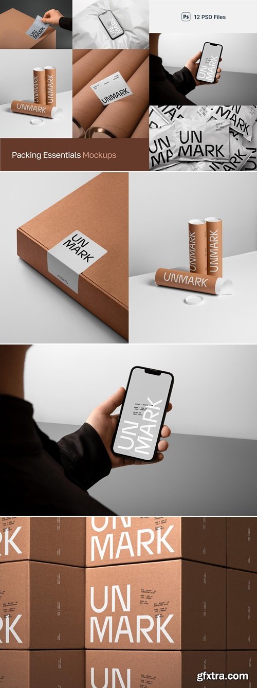 Pixelbuddha - Packing Mockups Bundle 12in1 5066