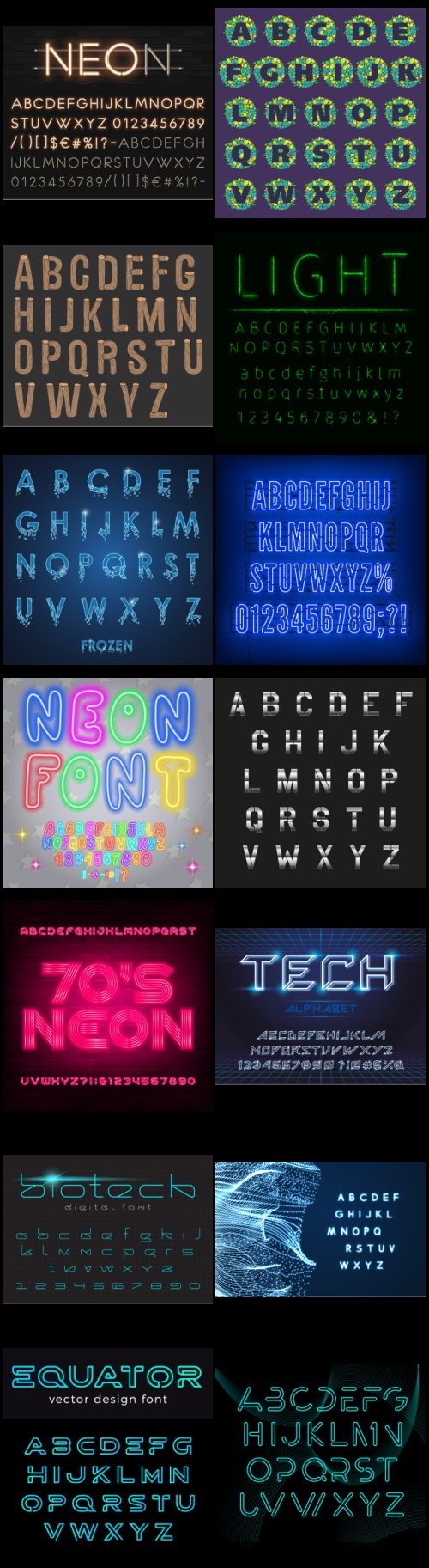 577 Vector Alphabets Bundle 526xAI, 51xEPS