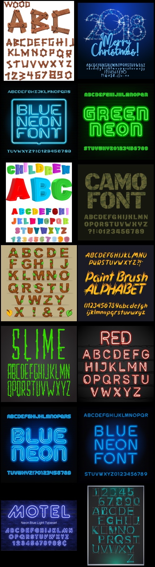 577 Vector Alphabets Bundle 526xAI, 51xEPS