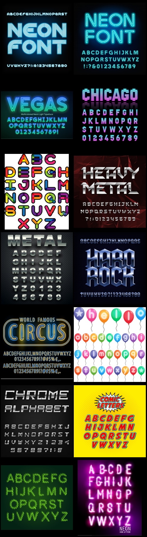 577 Vector Alphabets Bundle 526xAI, 51xEPS